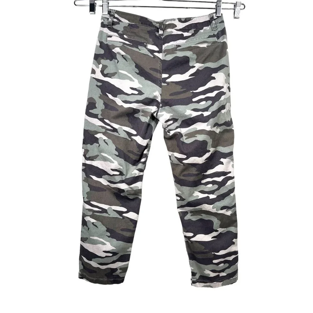 J.Crew Slouchy Chino Boyfriend Pant in Green Camo size‎ 6 - Picture 3 of 9